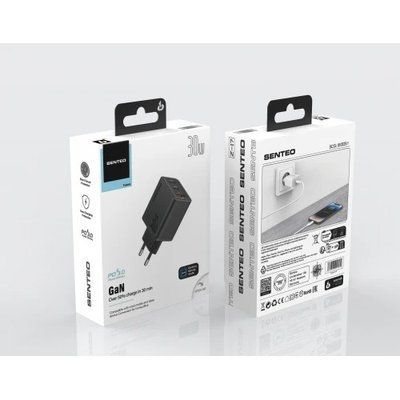 МЗП 3Port SENTEO Z-17 USB+2USB-C 3A GaN PD 30W   40356 фото