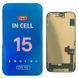 Дисплей для iPhone 15 з чорним тачскріном, ZY-INCELL 648106 фото