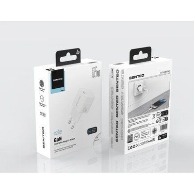МЗП 1Port SENTEO Z-20 USB-C 3A GaN PD 65W white 40357 фото