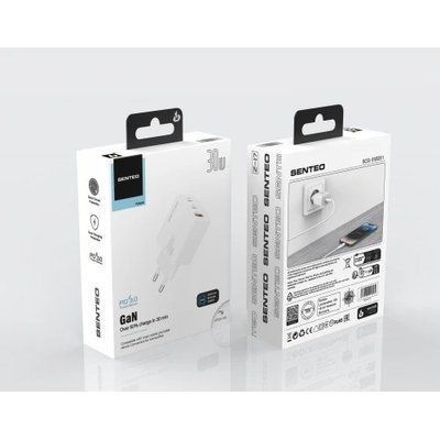 МЗП 3Port SENTEO Z-17 USB+2USB-C 3A GaN PD 30W 40352 фото