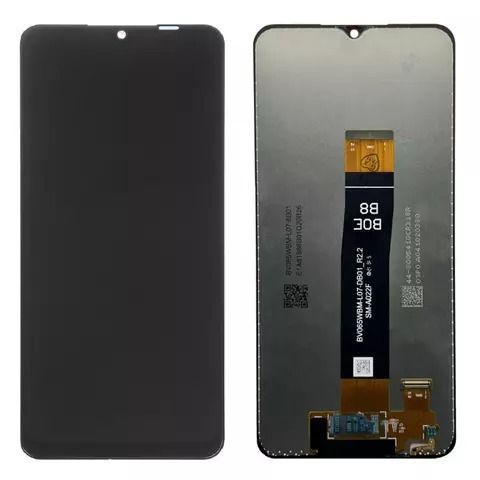 Дисплей для Samsung A022F Galaxy A02 black (SM-A022F BV065WBM-L07-DB01_R2.2) з чорним тачскріном, Service Pack Original 1119990 фото