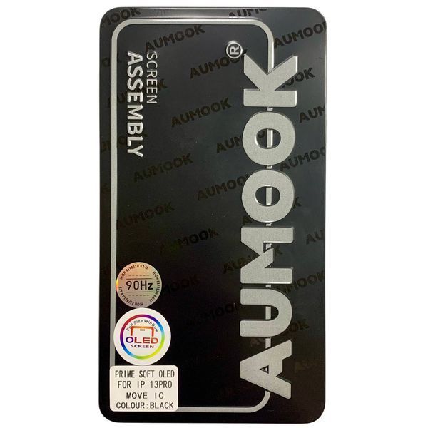 Дисплей для iPhone 13 Pro з чорним тачскріном, AUMOOK Prime SOFT OLED 90Hz (можна замінити мікросхему дисплею) 648229 фото