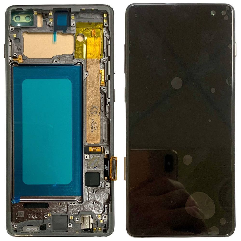 Дисплей для Samsung G975 Galaxy S10 Plus з чорним тачскріном та корпусною рамкою, IPS (дисплей не заокруглений) 535101 фото