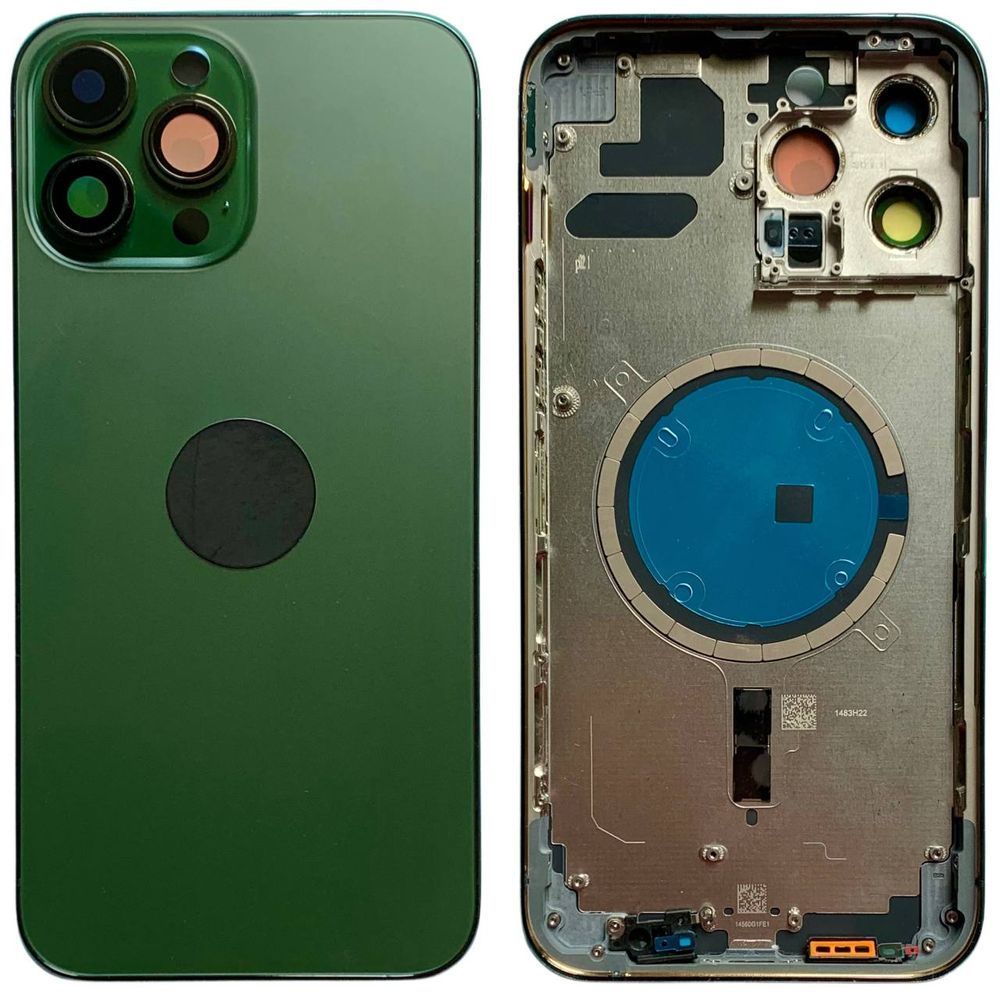 Корпус iPhone 13 Pro Max Green в зборі з тримачем SIM, кнопками, магнітами та сіткою, ver. USA, Original (China) 648087 фото