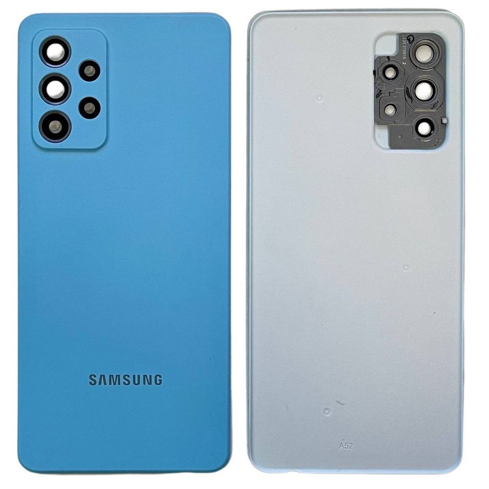 Задня кришка Samsung A525 | A528 Galaxy A52 2021 blue (зі склом камери) 6031 фото