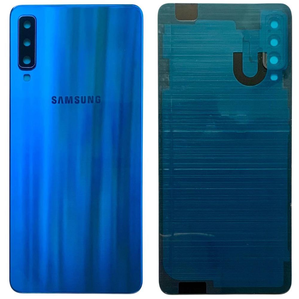 Задня кришка Samsung A750 Galaxy A7 2018 blue (зі склом камери) 5898 фото