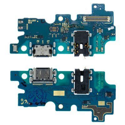 Роз'єм зарядки для Samsung A307 Galaxy A30s на платі з мікрофоном та компонентами, Original 062179 фото