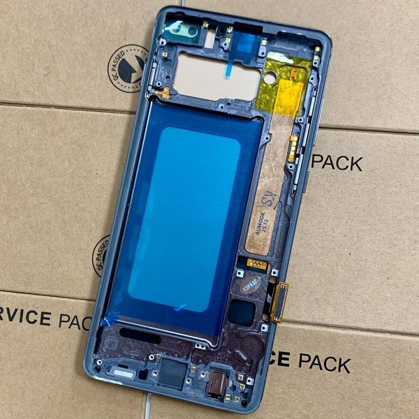 Дисплей для Samsung G975 Galaxy S10 Plus з чорним тачскріном та корпусною рамкою, IPS (дисплей не заокруглений) 535101 фото
