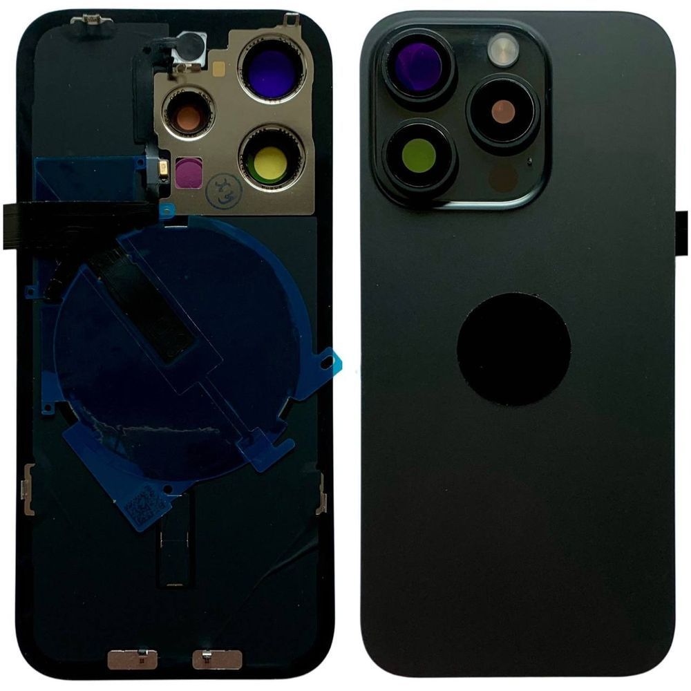 Задня кришка корпусу iPhone 15 Pro Black (зі склом камери, MagSafe, NFC), Original (China) 648164 фото