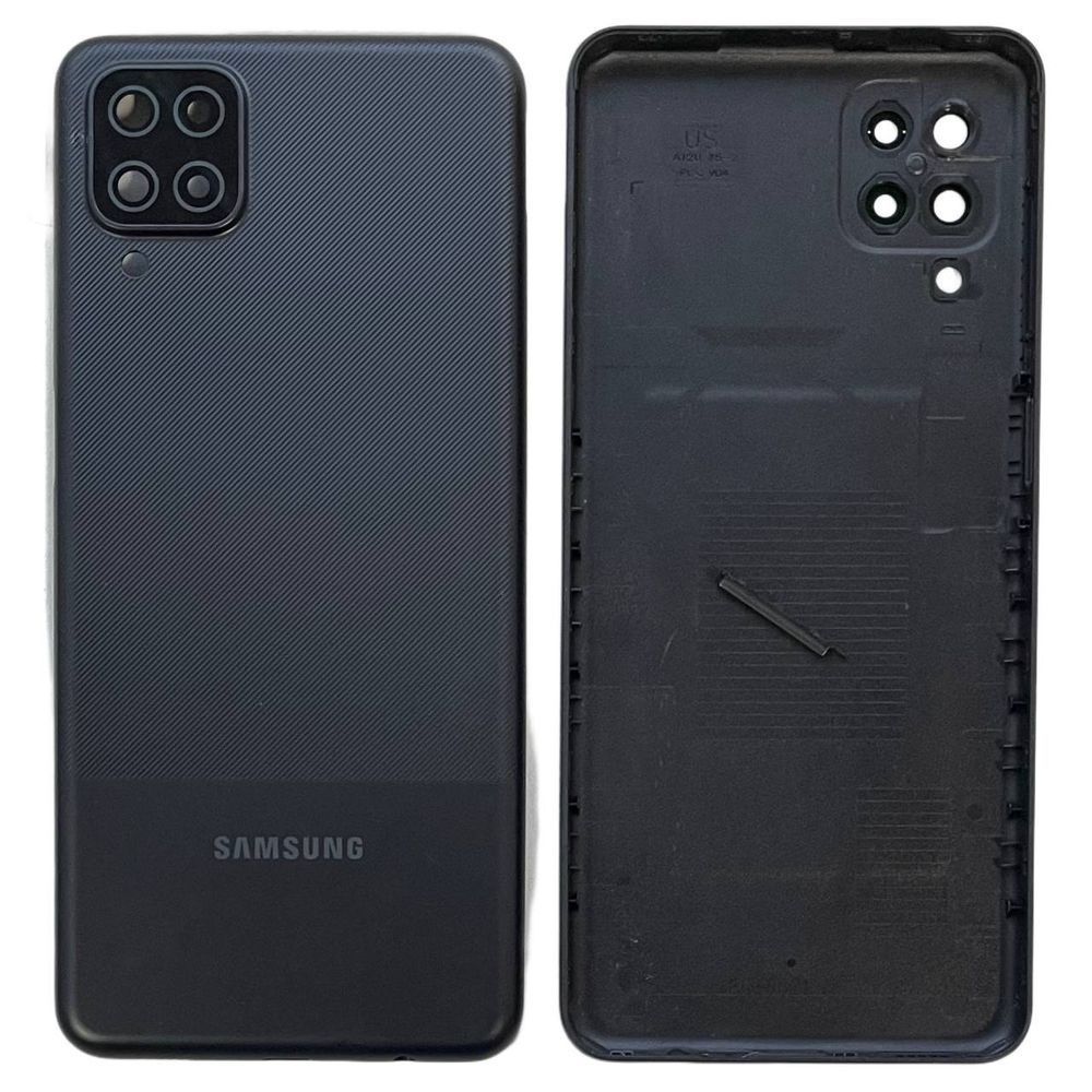 Задня кришка Samsung A125 | A127 | M125 Galaxy A12 | A12s | M12 2020 black (зі склом камери) 6049 фото