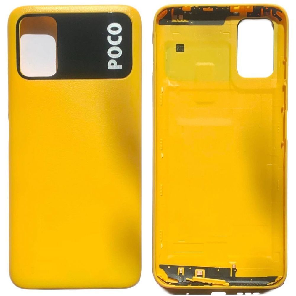 Задня кришка Xiaomi Poco M3 yellow (без скла камери) 0712339 фото