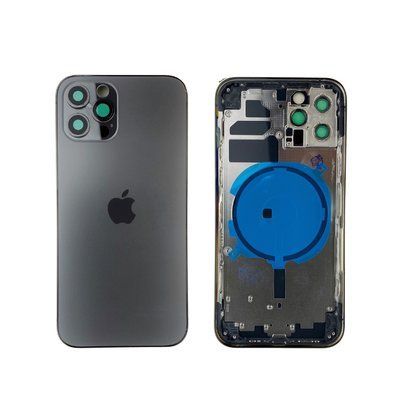 Корпус для iPhone 12 Pro Black в зборі з тримачем SIM та кнопками, USA 1408572 фото