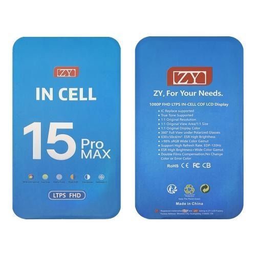 Дисплей для iPhone 15 Pro Max з чорним тачскріном, ZY-INCELL 561028 фото