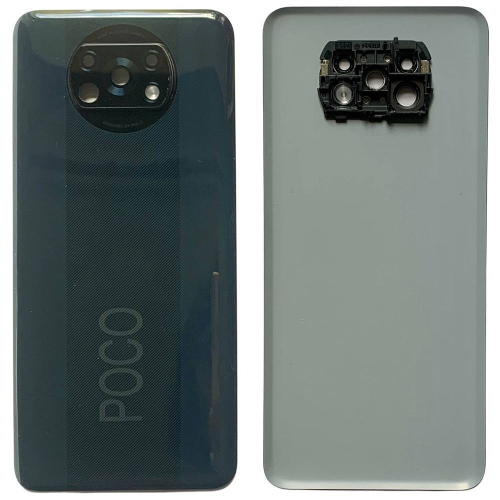 Задня кришка Xiaomi Poco X3 | Poco X3 Pro black (зі склом камери) 0712327 фото