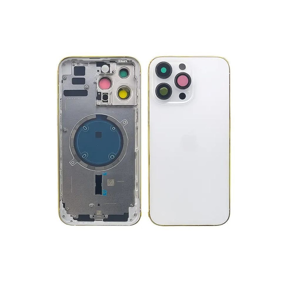 Корпус iPhone 13 Pro Max White в зборі з тримачем SIM, кнопками, магнітами та сіткою, USA 9211387 фото