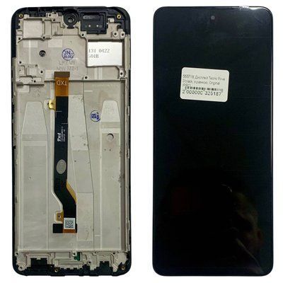 Дисплей для Tecno Pova 3 (LF7n) з чорним тачскріном та корпусною рамкою, Original (PRC) 555718 фото