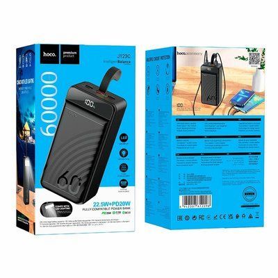 Power Bank HOCO J123C 60000MAH, QC | PD 22.5W black 648005 фото