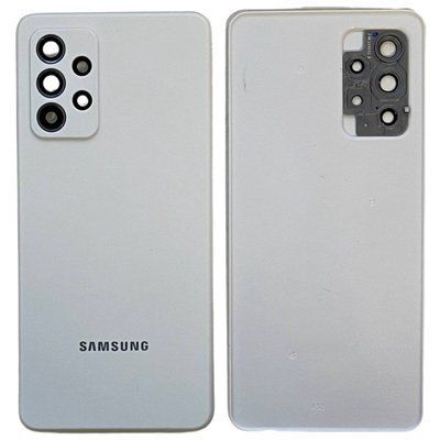 Задня кришка Samsung A525 | A528 Galaxy A52 2021 white (зі склом камери)  6030 фото