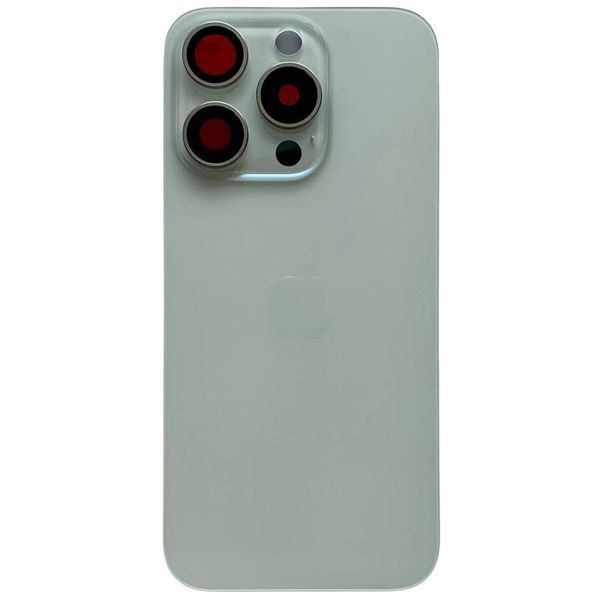 Задня кришка корпусу iPhone 15 Pro White (зі склом камери, MagSafe), Original (China) 648184 фото
