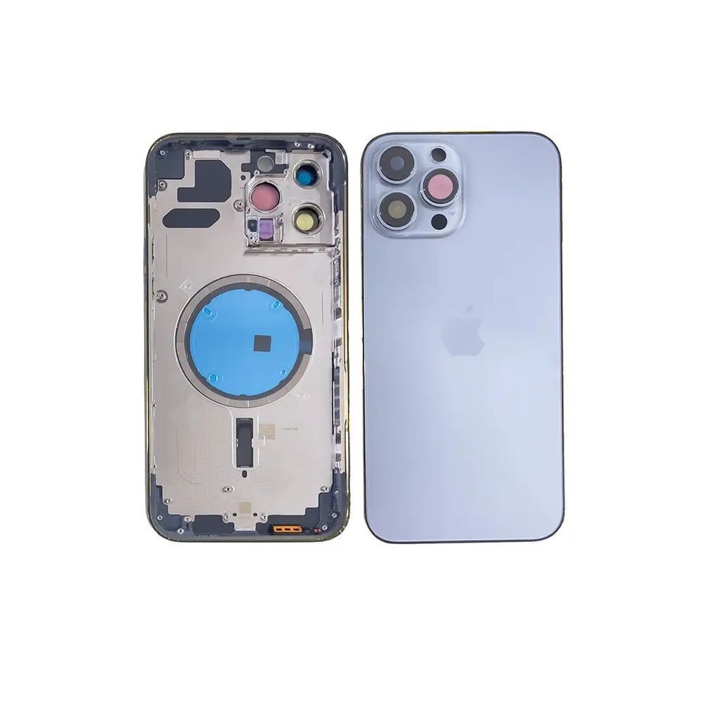 Корпус iPhone 13 Pro Max Blue в зборі з тримачем SIM, кнопками, магнітами та сіткою, USA 4862784 фото