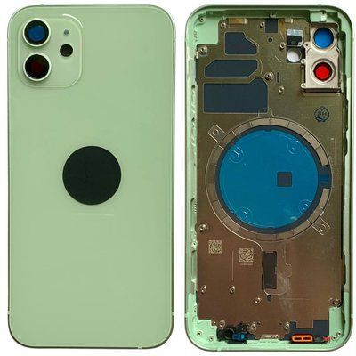Корпус для iPhone 12 Green в зборі з тримачем SIM та кнопками, ver. USA, Original (China) 1056121 фото