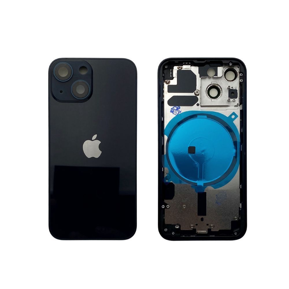 Корпус для iPhone 13 Mini Black в зборі з тримачем SIM та кнопками, USA 1408574 фото
