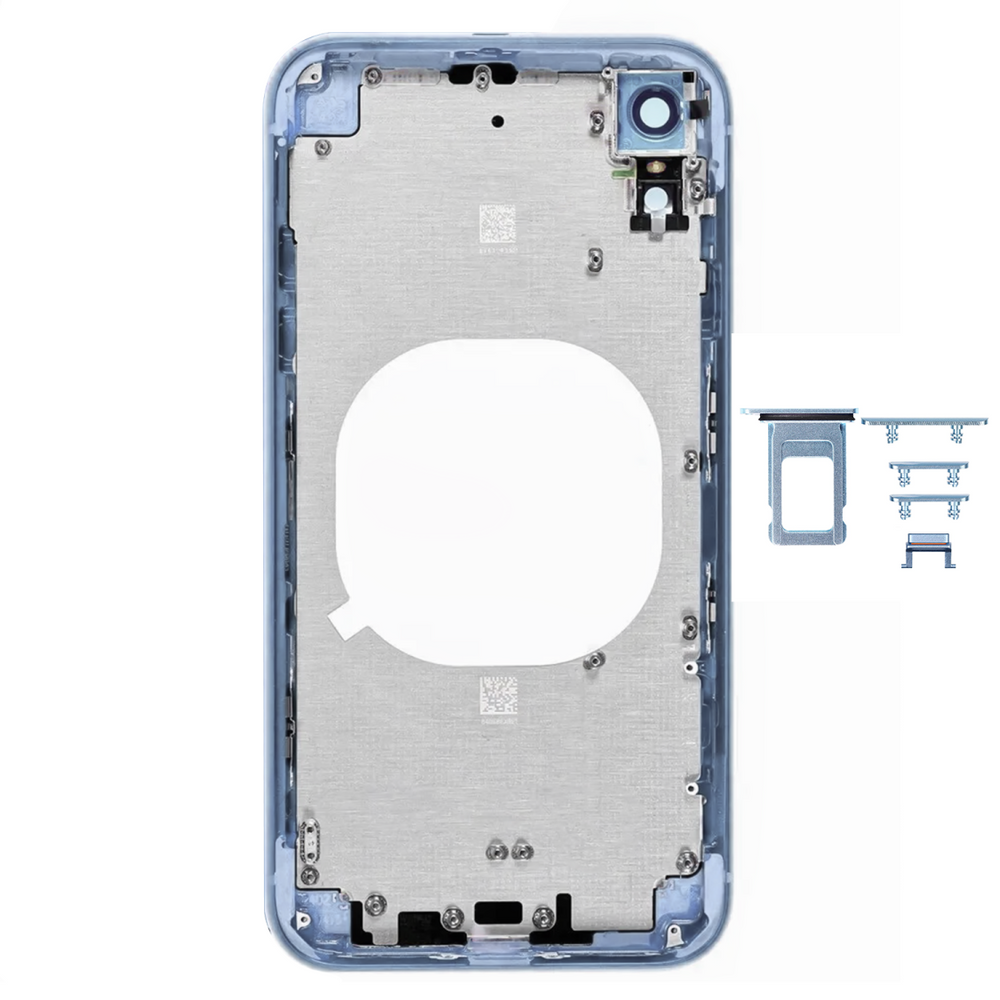 Корпус для iPhone XR Blue в зборі з тримачем SIM та кнопками, EU 110006 фото