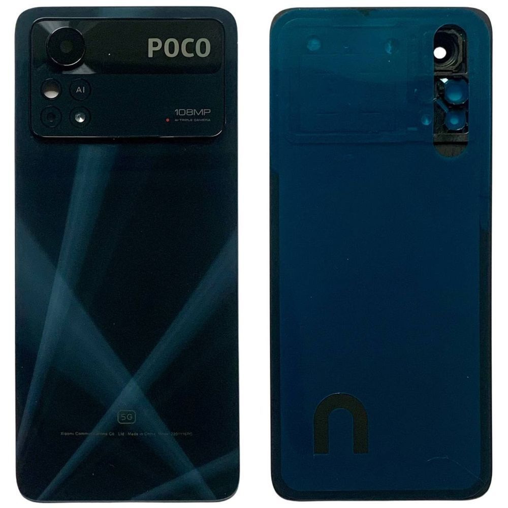 Задня кришка Xiaomi Poco X4 Pro 5G black (зі склом камери) 0712337 фото