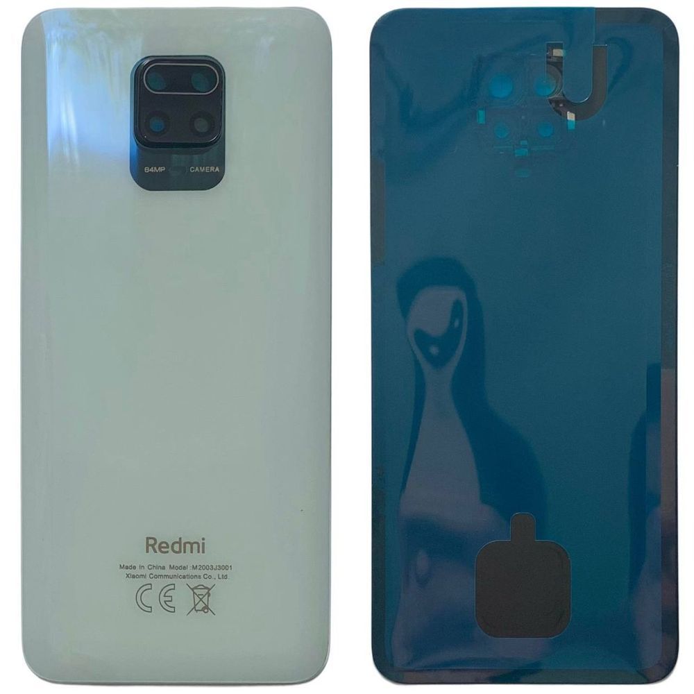 Задня кришка Xiaomi Redmi Note 9S white (зі склом камери) 0712373 фото