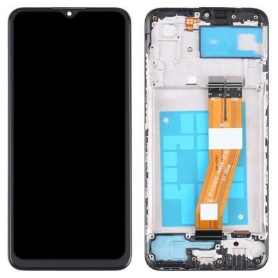 Дисплей для Samsung A035F Galaxy A03s з чорним тачскріном та корпусною рамкою, IPS 100981 фото