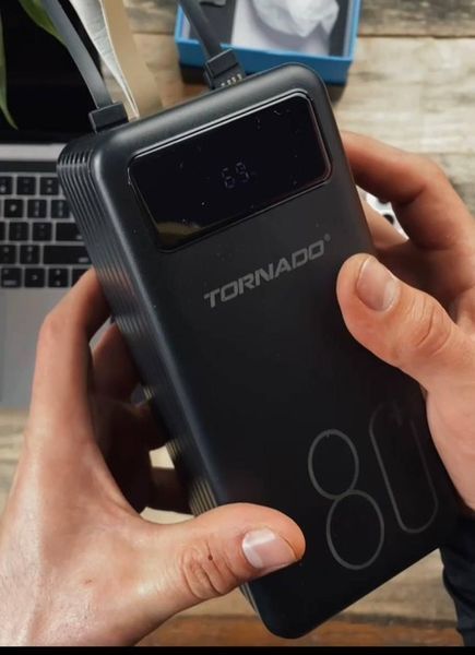 Power Bank Tornado PB08 80000mAh PD | QC 22.5W 4USB + USB-C black 1700219 фото