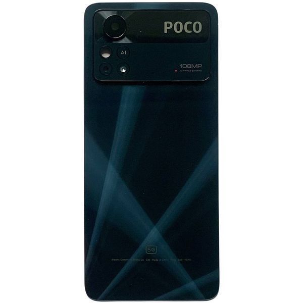 Задня кришка Xiaomi Poco X4 Pro 5G black (зі склом камери) 0712337 фото
