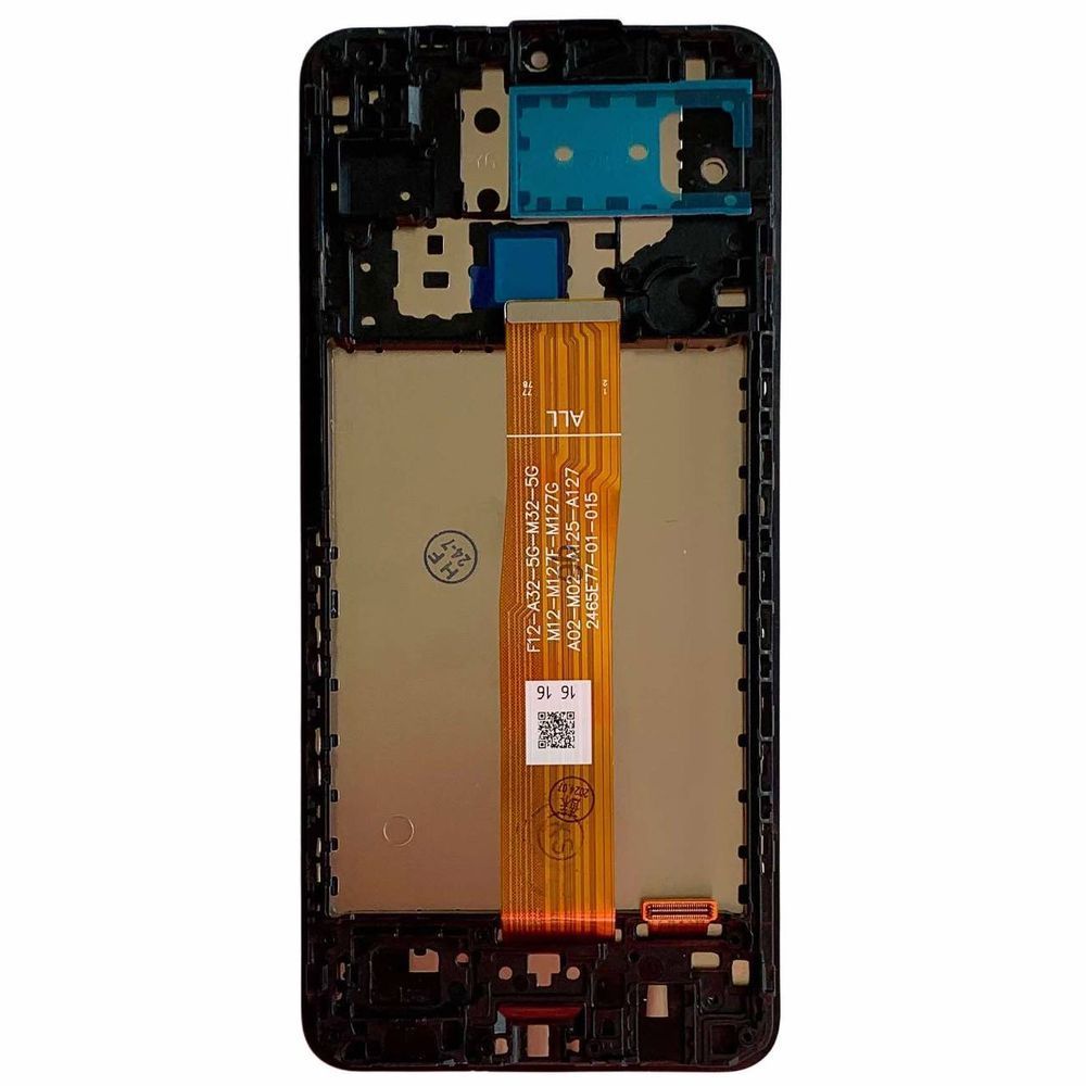 Дисплей для Samsung A125 Galaxy A12 з чорним тачскріном та корпусною рамкою, IPS 979257 фото