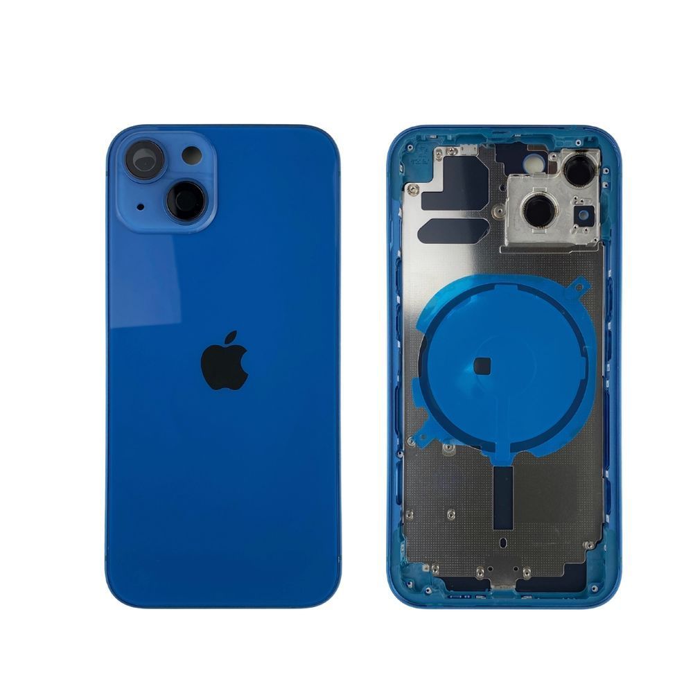Корпус для iPhone 13 Mini Blue в зборі з тримачем SIM та кнопками, USA 1408575 фото
