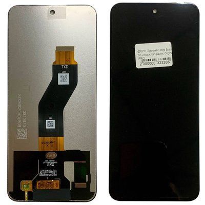 Дисплей для Tecno Spark Go 2 з чорним тачскріном, Original (PRC) 555732 фото
