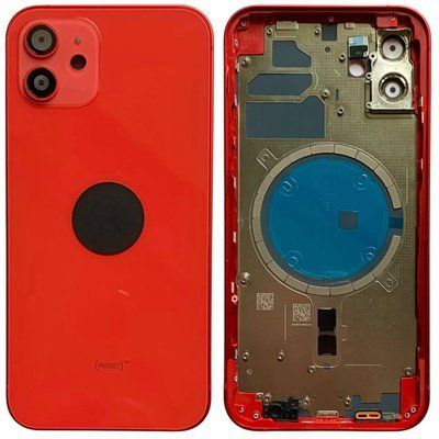 Корпус для iPhone 12 Red в зборі з тримачем SIM та кнопками, ver. USA, Original (China) 105613 фото