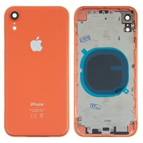 Корпус для iPhone XR Orange в зборі з тримачем SIM та кнопками, EU 110007 фото